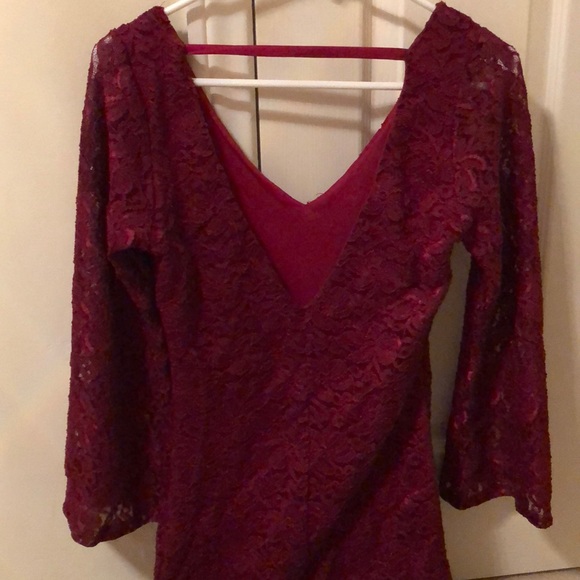 Red Lace Dress - Picture 3 of 3